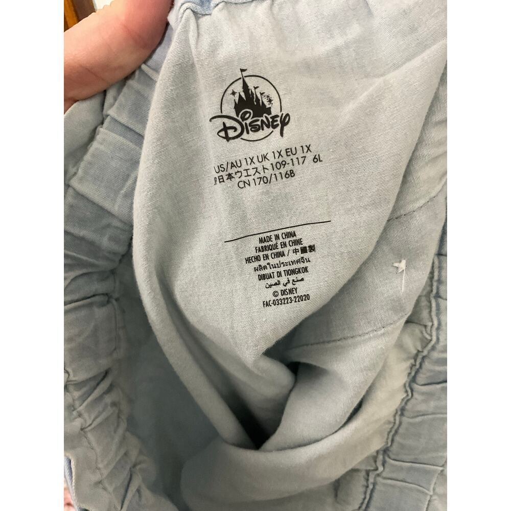 Disney Parks Cinderella Denim Chambray Patch Skirt Gus Gus Jack Size1x Plus - Picture 6 of 7